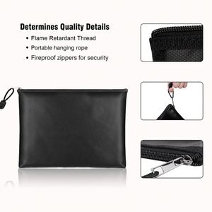 CUSTOM Double Pack Fireproof <b>Document</b> <b>Bags</b> Online Wholesale Hot Selling Waterproof Money <b>Bag</b> with Zipper - Product Image 3
