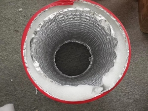 Prix abordable TUOSHENG Série XYG Conduit flexible isolé de 150 mm <span class=keywords><strong>Réduction</strong></span> du bruit Installation facile Fabriqué en <span class=keywords><strong>PVC</strong></span> Feuille d'aluminium Noir Hôpital - Product Image 3