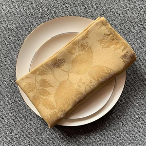 Serviettes de table en polyester jacquard floral rectangulaires modernes pour mariage et restaurant, 48x48cm, couleur et logo personnalisés, lavables, vente en gros - Product Image 3