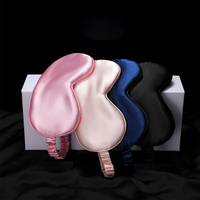 Masker Mata Sutra Satin Khusus Perjalanan, Masker Tidur Malam dengan Tali Elastis untuk Tidur, Masker Tidur Sutra Satin