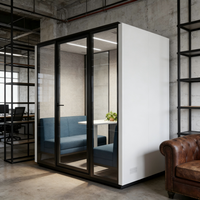 Studio de travail privé insonorisé, karaoké, petite cabine musicale pour la maison, bureau, bâtiment, cabine acoustique STC30dB avec éclairage LED
