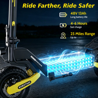 Trottinette électrique pour adultes EOEOTWO GT06, 25-45 miles hors route, 1200W/2400W, 30 MPH, pliable, moteurisé, pneus de route de 11 pouces, écran LED plus grand
