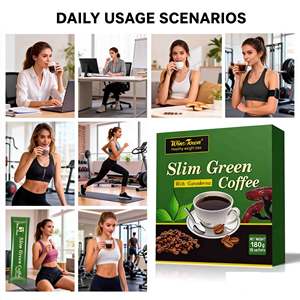 Kilo kaybı sağlıklı diyet kontrolü için ince ince yeşil kahve anlık yemek değiştirme nötr tatma kafeinli paketlenmiş çanta - Product Image 3