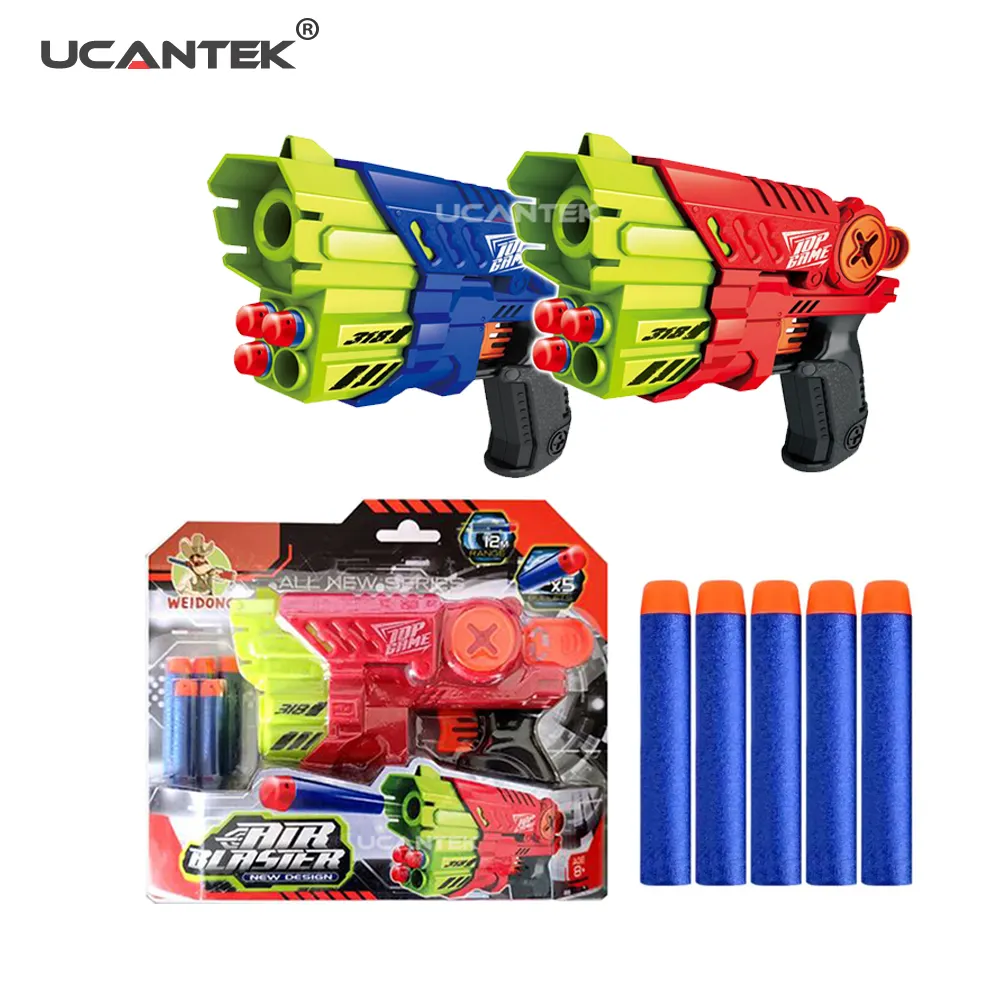 Shooting Game Gun Toys ABS Plastic Air Blaster Manual EVA Soft Bullet Toy Gun For Kids