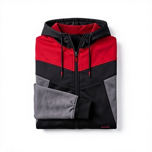 Unisex Eco-Friendly Color Block <b>Fleece</b> Hooded <b>Jacket</b> Full Zip Sherpa <b>Lined</b> Sweatshirt Winter Streetwear Outerwear OEM Service - Product Image 5