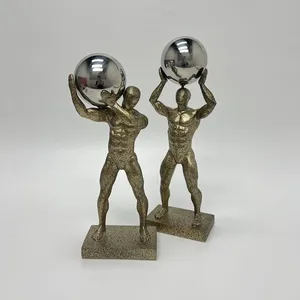 Esculturas Art Deco Modernas, Figuras Deportivas, Estatua Simple de Hércules, Artesanía de Resina para Decoración de Sala de Estar o Vinoteca - Product Image 4