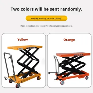 <strong>Small</strong> 0.9M Alloy Steel Scissor Lift Table Cart <strong>Trolley</strong> 300kg 500KG Electric Handling Lifter - Product Image 4