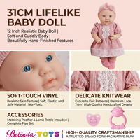 Poupées nouveau-nés Belinda Lovely, poupées reborn en vinyle pour filles, poupées nouveau-nés réalistes, poupées reborn réalistes, nouveau-nés