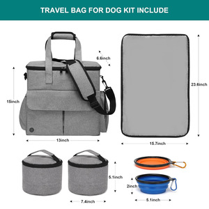 Large Capacity <strong>Dog</strong> Travel Bag <strong>Backpack</strong> with Complete Pet Supplies Organizer <strong>for</strong> Traveling Camping and Weekend Trips - Product Image 5