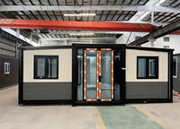 Maison préfabriquée économique de 20 pieds, isolée et extensible, type conteneur, pour camp de travail en zone isolée