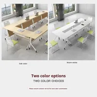 Table de conférence moderne, bureau de réunion, bureau en bois pliable, ignifuge, mobile, gain de place, mobilier de bureau scolaire, bureau d'ordinateur