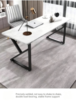 Lot de 2 pieds de table en fer noir en forme de K, robustes et modernes, HFX ZT025, structure triangulaire, installation facile, pour bureau, table à manger