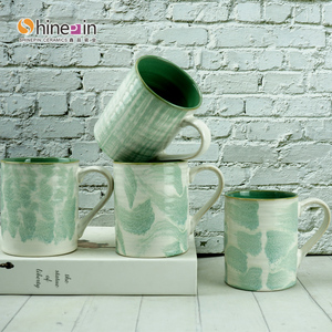 Taza de cerámica con color interior Taza de cerámica Fabricante Taza y platillo azul y blanco Juego de taza medidora de porcelana Porcelana - Product Image 4