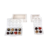 Boîte pliante d'emballage en papier de chocolat à la truffe personnalisée Boîtes cadeaux de bonbons avec fenêtre transparente