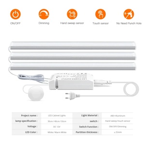 Barra <span class=keywords><strong>LED</strong></span> Rígida Inductiva de 12V con Carcasa de Aluminio, Luz para Gabinetes, <span class=keywords><strong>Sensor</strong></span> de Gestos, Ajuste Táctil, Decorativa para Armarios - Product Image 2