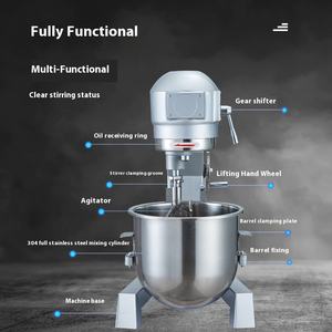 Andiwei เครื่องนวดผสมไฟฟ้าอเนกประสงค์สำหรับการค้าควบคุมแบบดิจิตอล304ชามสแตนเลส220สูง V <span class=keywords><strong>แป้ง</strong></span> - Product Image 4