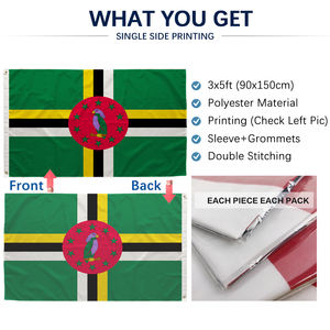 Bandera del Estado Independiente de <span class=keywords><strong>Dominica</strong></span>, 3x5 pies, Poliéster, Impresión a una Cara, Ojales de Latón, Venta al por Mayor, 3x5 90x150cm - Product Image 3
