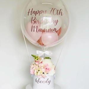 Ramo de Globos de Burbuja Desechables y <span class=keywords><strong>Cesta</strong></span> de Flores Artificiales para Mamá, Navidad, Año Nuevo, Día de San Valentín, Cumpleaños - Product Image 5