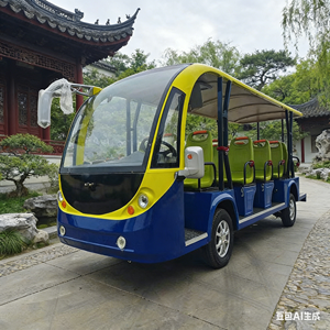 Autocar électrique de tourisme personnalisé pour 11 passagers, modèle 3, certifié CE, avec transmission automatique pour les excursions panoramiques - Product Image 3