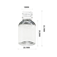 Flacons compte-gouttes vides en plastique transparent PET 20 ml avec étiquette personnalisée