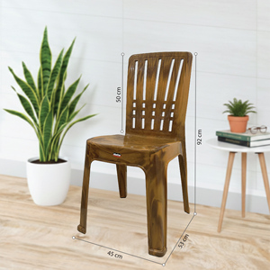 Una elegante silla de plástico marrón, el diseño minimalista moderno combina comodidad y estética contemporánea perfectamente en cualquier habitación. - Product Image 4