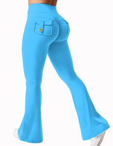 <span class=keywords><strong>Pantaloni</strong></span> da Yoga a <span class=keywords><strong>vita</strong></span> alta da donna elasticizzati <span class=keywords><strong>in</strong></span> <span class=keywords><strong>vita</strong></span> svasati sportivi sportivi stretti <span class=keywords><strong>con</strong></span> Lifting dell'anca tinta unita - Product Image 1