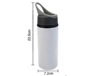 Bouteille d'eau en aluminium de 600ml Sublimation Bouteille de sport vierge Support Personnalisation Bouteille d'impression par sublimation - Product Image 2