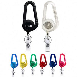 Porte-badges rétractables personnalisés, porte-clés et mousquetons promotionnels en ABS et acier inoxydable pour le sport - Product Image 1