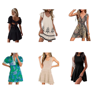 Robes d'été décontractées pour femmes, lot en gros assorti, motifs et couleurs variés sélectionnés aléatoirement, balles d'exportation en entrepôt - Product Image 3