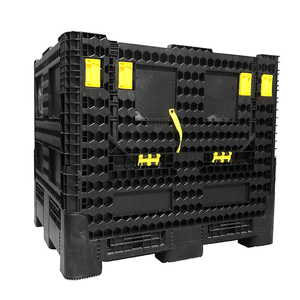 High Quality HDPE Solid Stacking Euro plastic Tank Box big volume forklift pallet bins