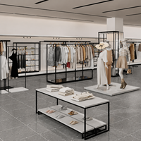 Aménagements de présentation sur mesure pour salles d'exposition de marques de mode, mobilier haut de gamme pour magasins de vêtements commerciaux, équipement complet pour la vente au détail