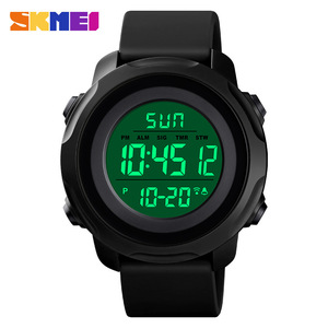 Skmei Digital <b>Watch</b> Men Waterproof Sports <b>Watch</b> Silicone Strap 3Bar Water Resistance Large Dial Multifunction <b>Electronic</b> <b>Watch</b> - Product Image 1