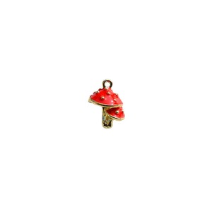 <b>Red</b> Mushroom Pendant Alloy Oil Dripping Middle Size Jewelry Findings For DIY Earrings <b>Bracelets</b> Necklaces - Product Image 5
