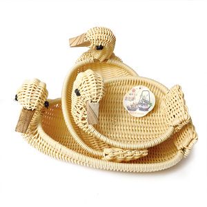 Cesta de Frutas Creativa de Imitación de Ratán Tejida a Mano con Forma de Animal, Soporte Flexible de Acero al Carbono, Almacenamiento de Cocina para Alimentos - Product Image 4