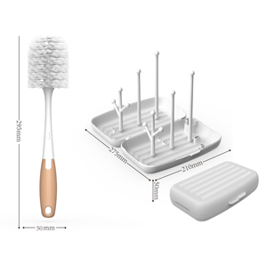 Juego de Cepillos de Limpieza <span class=keywords><strong>para</strong></span> Biberones con Escurridor, Cabezales de Cepillo Desmontables, Kit de Limpieza <span class=keywords><strong>para</strong></span> Biberones de Bebé (Muestra Gratis) - Product Image 2