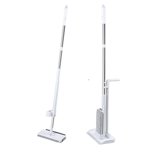 Juego de fregona plana y cubo de microfibra manos libres Diseño de escurridor de poste de acero inoxidable 360 Magic Floor Cleaning Squeeze Mop - Product Image 3