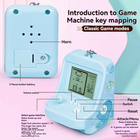 Porte-clés de jeu de puzzle classique en gros, mini console de jeu portable, jouet créatif pour enfants et breloque de sac en vrac pour cadeaux et décoration