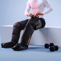 Bottes de pressothérapie pour physiothérapie, machine de massage des jambes, compression d'air, pression réglable 60-195 mmHg, 4400 mAh