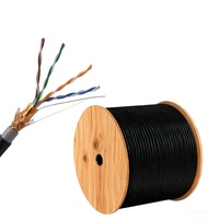 Câble DENIXI de catégorie Super Six, de haute qualité, CAT6/CAT6A, extérieur, 10G, double blindage, 8 conducteurs, CCA solide, 23/24AWG, POE, surveillance