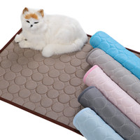 Puda Tapis rafraîchissant d'été pour animaux de compagnie, personnalisable, en tissu CoolCore Ice Silk, carré uni, pour chats et chiens, tailles XS-XXL, produit phare