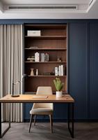 Bureau intégré avec bibliothèque de style italien de luxe léger, personnalisé en usine, et armoire murale flottante sur mesure