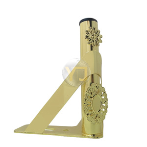 <b>Gold</b> Floral Metal <b>Sofa</b> Feet Hollow Design Durable Furniture Hardware Accessory Modern Minimalist Luxury Style 3332 - Product Image 3