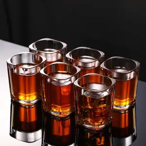 Custom logo personalised handmade shot glass unique crystal shot glasses whisky glass cup