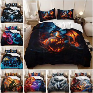 Parure de lit de luxe imprimée Pterosaure 3 pièces, moderne et élégante, en microfibre douce, pour lits King, Queen et adolescents – Toute la literie - Product Image 2