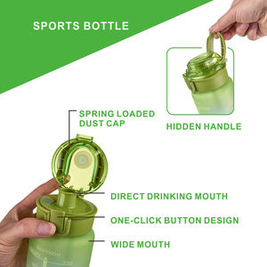 Bottiglia Ecologica Sportiva Motivazionale 2025 da 1000ml in PETG Opaco, Personalizzabile con Logo per il Ritorno a Scuola, Adatta per la Palestra - Product Image 5