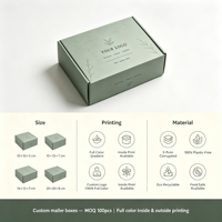 Boîte en carton ondulé personnalisée avec logo, insert de séparation pour conteneur de stockage, pour l'emballage de tisanes