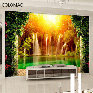 <span class=keywords><strong>Papier</strong></span> <span class=keywords><strong>peint</strong></span> photo 3D sur mesure de grande taille, non tissé, cascade, paysage naturel, décoration de fond, salon, <span class=keywords><strong>papier</strong></span> <span class=keywords><strong>peint</strong></span> à coller et à décoller - Product Image 3