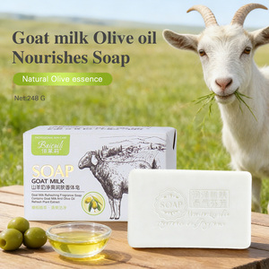 Jabón Sólido de Aceite de Oliva Verde de Marca Privada al por Mayor, 248g, Blanqueador, Hidratante con Leche de Cabra Natural, Savon Eclaircissant - Product Image 2