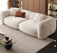 Canapé-lit électrique fonctionnel de style minimaliste, canapé électrique à dossier rabattable, canapé moelleux avec tissu chenille importé de Belgique