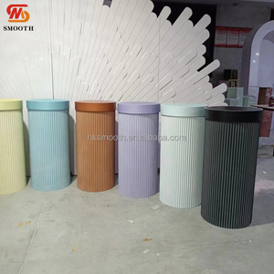 แท่นวางทรงกระบอก PVC ลายร่อง รุ่นยอดนิยม ประกอบง่าย ถอดประกอบได้ เหมาะสำหรับจัดแสดงเค้กงานแต่งงาน ขนมหวาน และงานปาร์ตี้ - Product Image 6